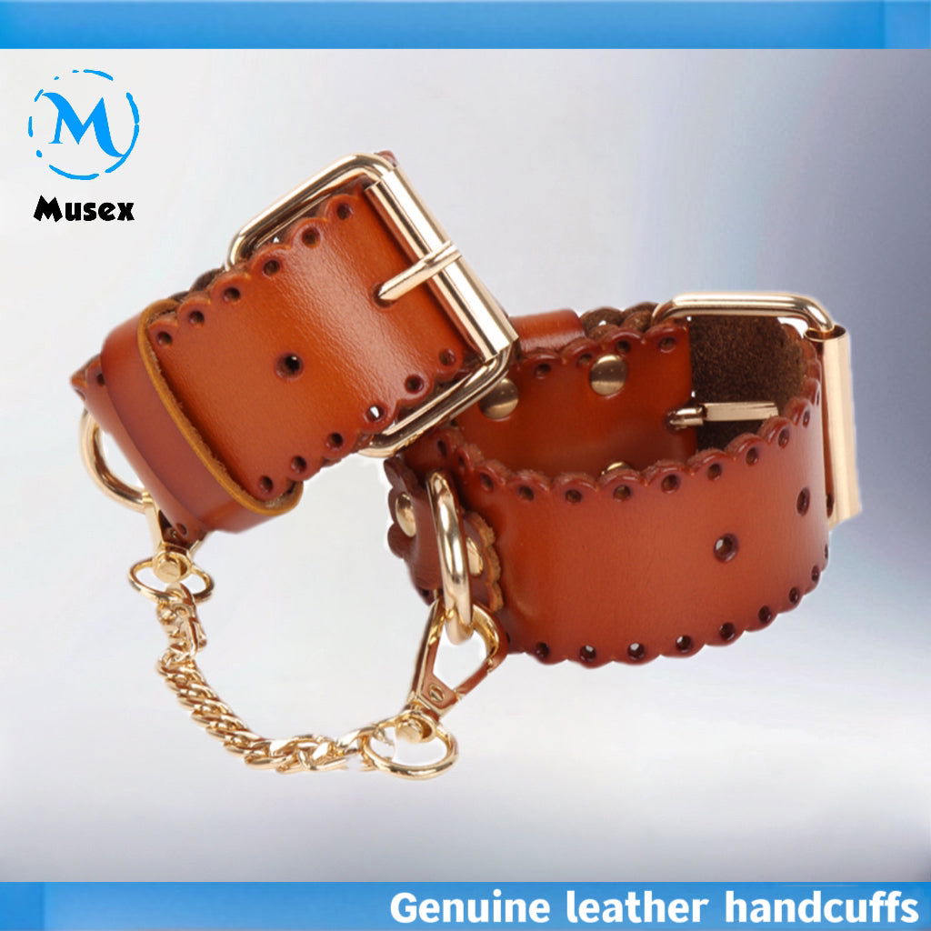 Genuine leather handcuffs - Musex - 